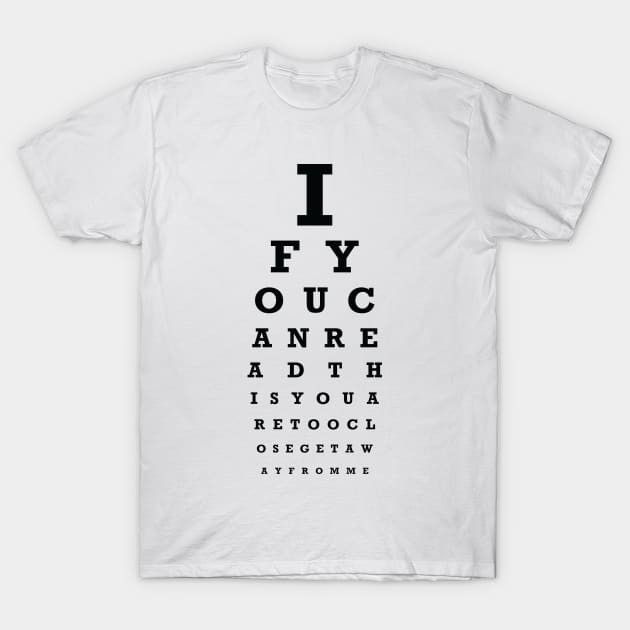 Social Distance Eye Chart T-Shirt by DesignCat